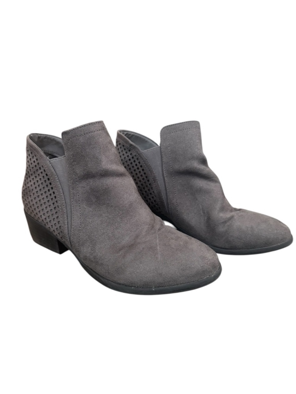 MIA Charcoal Grey Slip-On Suede Ankle Boot - Picture 3 of 8
